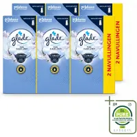 Glade 6 x - Touch & Fresh Navulling - Pure Clean Linen - 2 × 10 ml - Grootverpakking - Vaatwasstrips - Navulling - Geur - Frisheid - Linen - Bloemige Geur