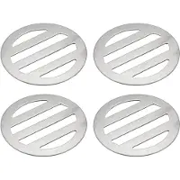 Markenlos Ronde afvoerputdeksel - roestvrij staal - 4 stuks - Ø 24 inch