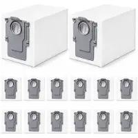 OEM Stofzakken voor robotstofzuigers - 14 stuks - Vervangende zakken voor automatische stofzuigerstations - Wit