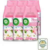 Air Wick 6 x - Luchtverfrisser Navulling - Magnolia & Kersenbloesem - Automatische Spray - 250 ml - Wasstrips - Luchtverfrisser - Geur - Geurverwijdering - Bloemige Geur - Frisheid