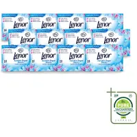 Lenor 12 x - Droogtrommeldoekjes - Spring Awakening - 34 Doekjes - Grootverpakking - Droogtrommeldoekjes - Voorjaar Geur - Droogtrommel Geur - Kleding Fris - Statische Elektriciteit