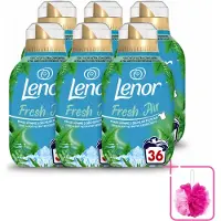 Lenor 6 x - Wasverzachter - Fresh Air Noorderlicht - Ultra Geconcentreerd - 36 Wasbeurten - Bulkverpakking - Wasverzachter - Douchemop - Frisheid