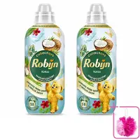 Robijn 2 x – Wasverzachter – Kokos Sensation – 765 ml - Bulkverpakking - Wasverzachter kokos - Douchemop - Wasverzachter tropisch