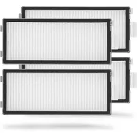 Markenlos Vervangingsfilters voor stofzuigrobots - Set van 4 - Accessoires voor stofzuigrobots - Wit/Grijs