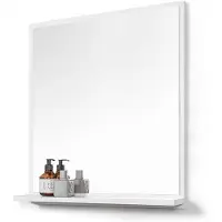 DOMTECH Witte badkamerspiegel met plank - 60x70 cm