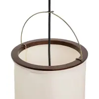 Gubi Silk Lantern vloerlamp Natural white silk-semi matt zwart, 163 cm