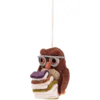 Sjaal met Verhaal Ornament Herfst Uil Bruin 7 X 5 X 8 Cm