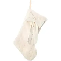 Intratuin Kersthanger Kerstsok Strik Wit 53 X 28 Cm