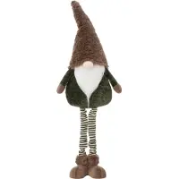 Intratuin Kerstfiguur Fluf Gnoom Staand Bruin / Wit 30 X 13 X 94 Cm