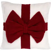 Intratuin Sierkussen Teddy Strik Wit / Rood 45 X 45 Cm