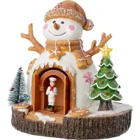 Intratuin Kerstdorp Sneeuwpop Huis 19,5 X 17,3 X 20,7 Cm