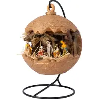 Intratuin Kerststal Bol Kerstverhaal Bruin 19,6 X 17,2 X 26,2 Cm