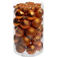 Intratuin Kerstbal Reni Oranje D 6 Cm 37-delig