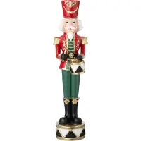 Intratuin Kerstfiguur Soldaat Notenkraker Trommel Rood / Groen 10,6 X 10,2 X 41,3 Cm