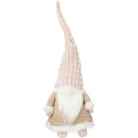 Intratuin Kerstfiguur Pimbol Gnoom Beige / Wit 33 X 25 X 98 Cm
