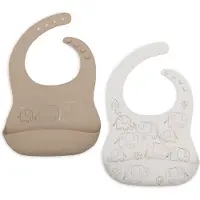 Jollein Slabbetjes Siliconen - 1 Stuk - 31 cm - Elephant Tales