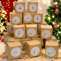 Dripio Adventskalender om zelf te vullen, 24 vakken, 5x5x5 cm, natuurlijke kleuren