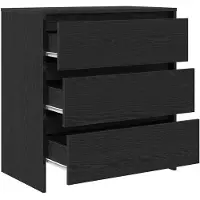 vidaXL Dressoir 70x41x75 cm bewerkt hout zwart eikenkleur
