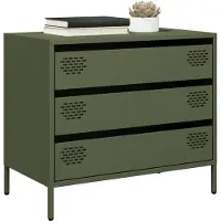vidaXL Dressoir 68x39x58,5 cm koudgewalst staal olijfgroen