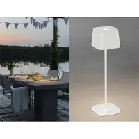 Gnosjö Konstsmide Tuin Tafellamp Capri | 2.2W LED | Wit Aluminium | 2700K/3000K | IP54 | Dimbaar | USB Oplaadbaar