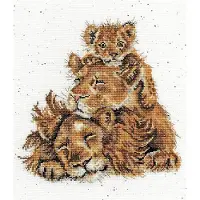 Bothy Threads Set voor kruidsteken, , "orgoglio di famiglia", 26x30 cm, artikelnummer xhd66, patroon met telwerk