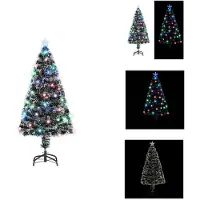 vidaXL Kerstboom met verlichting en standaard, 120 cm, glasvezel - Kerstbomen