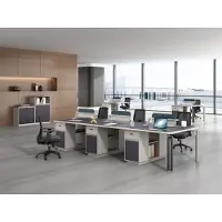 AEA Büromöbel Arbeitstisch für 6 Personen Arbeitszimmer Möbel Callcenter Tische