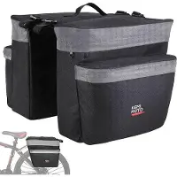 Unyqoos Famanu fietstas voor bagagedrager, waterafstotend, 30 liter - Zwart