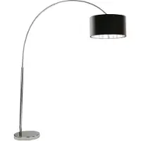 Searchlight Arcs - staanlamp - 209 cm - chroom en zwart