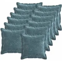 vidaXL Kussensloop 12 st HOUTEN Blauw 50 x 50 cm Chenille Stof