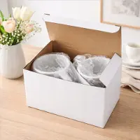 Alfa Set van 2 Mokken met Bamboe Schotels - Perfect Cadeau