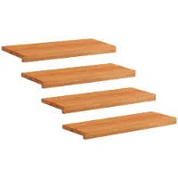 vidaXL Trapmatten 4 st Licht Bruin 70 x 30 x 2 cm Massief beukenhout