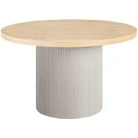 Ebuy24 Juna eetkamertafel Ø120cm essenhoutfineer.