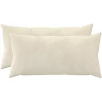 vidaXL Kussensloop 2 st HEERLEN Crèmekleurig 40 x 70 cm