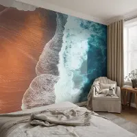 Coloray Vliesbehang - Oranje Snellijm Behang - 250x104 cm - Mariene Symbiose Fotobehang Vlies - Woonkamer behang Landschappen - Muurschildering - Hal behang