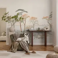 Coloray Vliesbehang - Wit Snellijm Behang - 250x250 cm - Vreedzaam Landschap Muurschildering - Gang behang Landschappen - Fotobehang Vlies - Slaapkamer behang