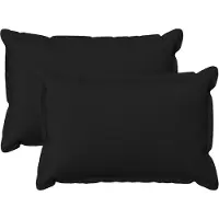 vidaXL Kussensloop 2 st HOUTEN Zwart 30 x 50 cm Faux Linnen