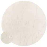 TT Home Woonkamer tapijt slaapkamer hoogpolig zacht wasbaar effen 3D look modern 160 x 160 cm Rond 160 x 160 cm Rond beige