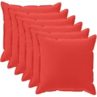 vidaXL Kussensloop 6 st HOUTEN Rood 30 x 30 cm Polyester