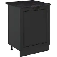 Vicco Keukenonderkast R-Line Antraciet landelijk/Antraciet 60 cm met 1 deur antraciet werkblad, Model 72051