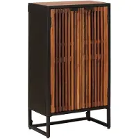 vidaXL Highboard 53 x 30 x 95 cm Massief Mangohout en Geëngineerd Hout