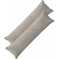 vidaXL Kussensloop 2 st HOUTEN Lichtgrijs 40 x 145 cm Chenille Stof