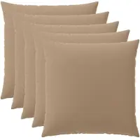 vidaXL Kussensloop 6 st HEERLEN Taupe 60 x 60 cm Polyester