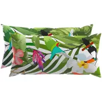 vidaXL Kussensloop 2 st HEERLEN Meerkleurig 40 x 80 cm Polyester