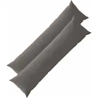 vidaXL Kussensloop 2 st HEERLEN Donkergrijs 40 x 145 cm corduroy