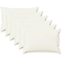 vidaXL Kussensloop 6 st HOUTEN Wit 50 x 70 cm Faux Linnen