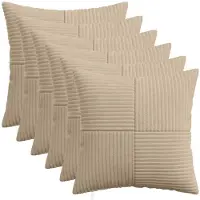 vidaXL Kussensloop 6 st ALMELO Taupe 30 x 30 cm corduroy