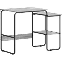 vidaXL Bureau met opslag Grijs Sonoma 100 x 50 x 75 cm