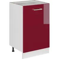 Vicco Keukenonderkast R-Line Rode hoogglans/Wit 50 cm zonder werkblad, Model 70131