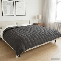 vidaXL Verzwaringsdeken Antraciet 220 x 235 cm 15 kg 100% Katoen 205T